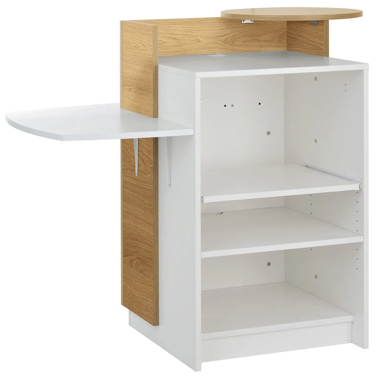 Tablette d'angle PMR pour comptoir magasin blanc 95 x 74 cm - Comptoir Global-3