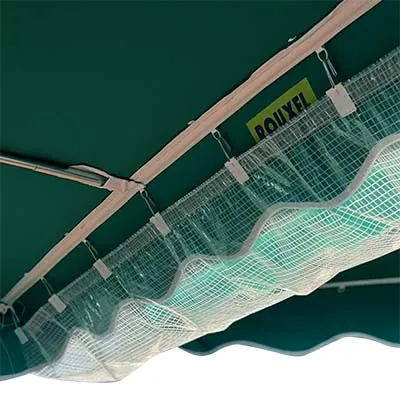 Gouttière parasol translucide 250 x 50 cm nylon armé - Gouttières de parasol-1