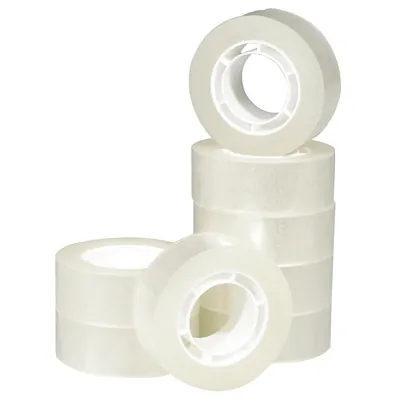 Ruban adhésif transparent Extra Clear 19 mm x 33 m polypropylène - Rouleau adhésif - Lot de 8 - Dévidoirs, adhésifs, colles