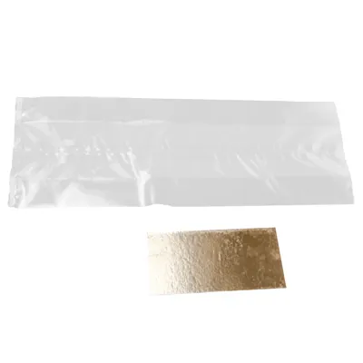 Sachet transparent fond carton or / argent 23 x 11 x 57 cm OPPC 35µ - Sachet confiserie - Sachet bonbons - Lot de 100 - Sachets bonbon, Sachets confiserie-1