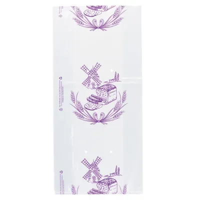 Sac à pain liassé macro-perforé biosourcés Violet 23 x 50 cm - Sac pain coupé - Lot de 200 - Sacs à pain, Sacs baguettes
