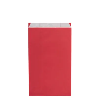 Pochette cadeau kraft vergé rouge cerise 18 x 6 x 35 cm - Sachet kraft - Lot de 250 - Pochettes cadeaux unies