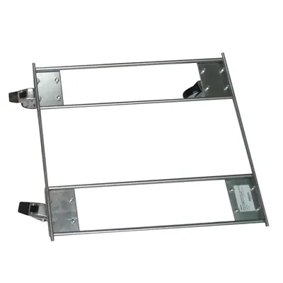 Socle à roulettes pour corbeille fil empilable 47 x 45,5 x 13,2 cm zingué - Socle roulant pour panier fil métal - Corbeilles fil-1