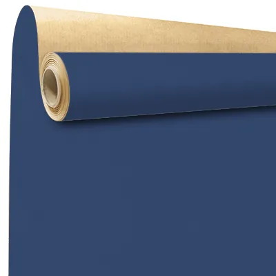 Papier cadeau kraft bleu uni 50 cm x 250 m 60 g/m² – le rouleau - Papiers cadeaux unis