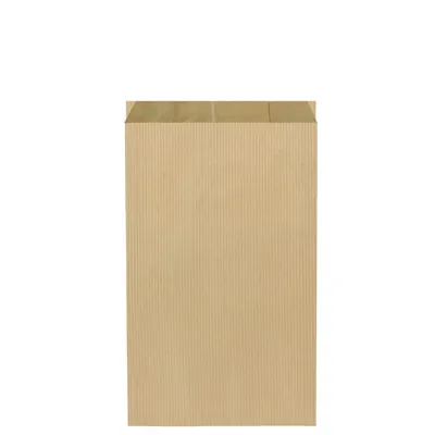 Pochette cadeau kraft vergé brun 18 x 7,5 x 35,5 cm - Sachet kraft - Lot de 250 - Pochettes cadeaux unies