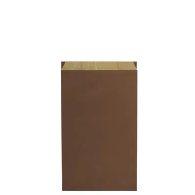 Pochette cadeau kraft vergé marron chocolat 15 x 9 x 26 cm - Sachet kraft - Lot de 250 - Pochettes cadeaux unies