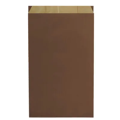 Pochette cadeau kraft vergé marron chocolat 30 x 9 x 49,5 cm - Sachet kraft - Lot de 250 - Pochettes cadeaux unies