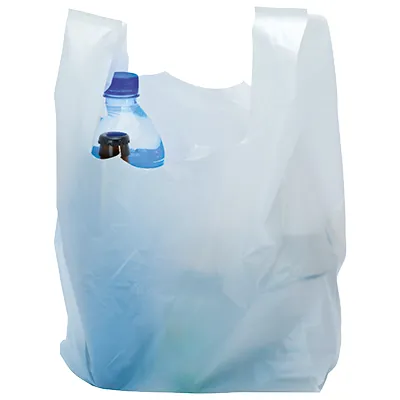 Sac bretelle plastique réutilisable blanc PEBD 10L 50μ 26 x 12 x 45 cm - Lot de 500 - Sacs plastique bretelles-4