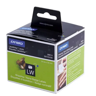 Etiquette expédition / badge autocollante pour Dymo LabelWriter 54 x 101 mm - Blanc - Rouleau de 220 - Imprimantes Étiquettes