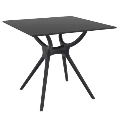 Plateau carré plastique noir 80 x 80 cm - Tables-1