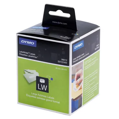 Etiquette adresse large autocollante pour Dymo LabelWriter 36 x 89 mm - Blanc - Rouleau de 520 - Imprimantes Étiquettes