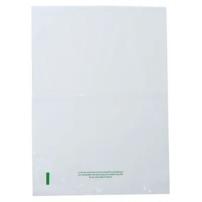 Sac plastique liassé à ouverture décalée transparent 2,38L 23 + 3 x 31 cm PEBD 50µ - Lot de 200 - Sacs plastique liassés-1
