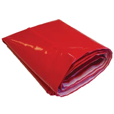 Devant de table PVC Rouge vermillon 350 x 70 cm - Tablier de table - Habillage de table - Etalages de marché-1