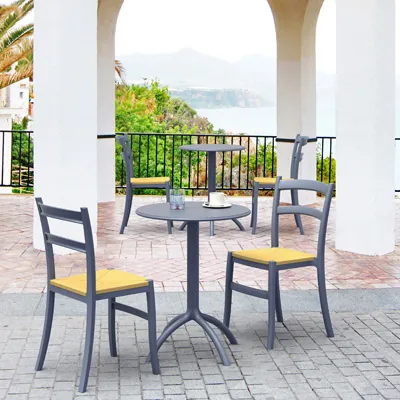 Chaise de réception Tiffany, gris anthracite - Chaises d'intérieur-1