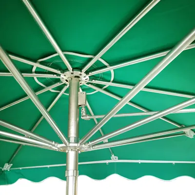 Parasol professionnel de marché télescopique - Parasol forain - Vert - 300 x 250 cm - armature alu, toile + housse - Parasols de marché, Parasols forains-1