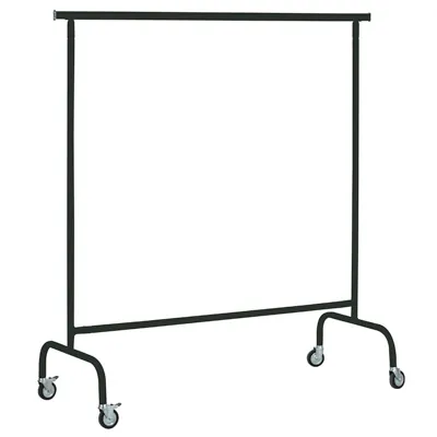 Portant vêtement professionnel droit 150 x H 160 cm - Noir mat - Portants à vêtements droits