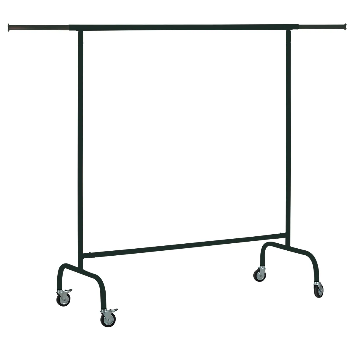 Portant vêtement professionnel droit 150 x H 160 cm - Noir mat - Portants à vêtements droits-1