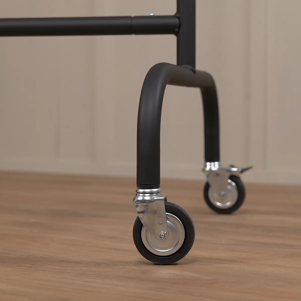 Portant vêtement professionnel droit 150 x H 160 cm - Noir mat - Portants à vêtements droits-4