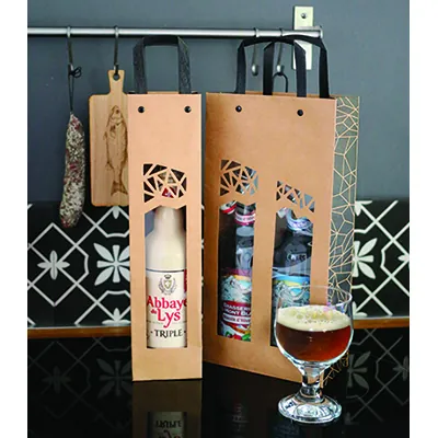 Sacs kraft 1 bouteille - Sacs pour bouteilles de vin-1