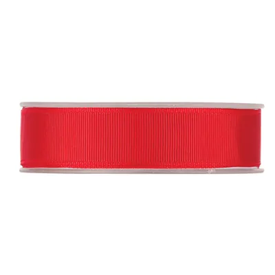 Ruban gros grain rouge 25 mm x 20 m coton - Ruban emballage cadeau - Rubans tissu, Cordons