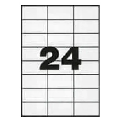 2400 Étiquettes adhésives blanches multi-usages 70 x 37 mm Etibox - Étiquettes adhésives neutres-1