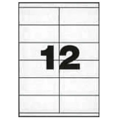 1200 Étiquettes adhésives blanches multi-usages 105 x 48 mm Etibox - Étiquettes adhésives neutres-1