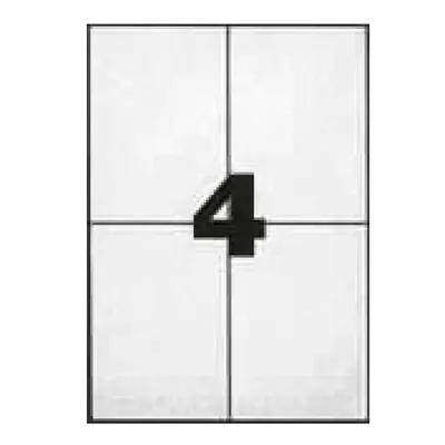 400 Étiquettes adhésives blanches multi-usages 105 x 148 mm Etibox - Étiquettes adhésives neutres-1
