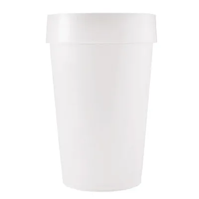 Gobelet plastique gradué 33 cl ø 7,2 x 11,3 cm - Gobelet réutilisable - Verre plastique - Blanc opaque - Lot de 50 - Gobelets et verres jetables