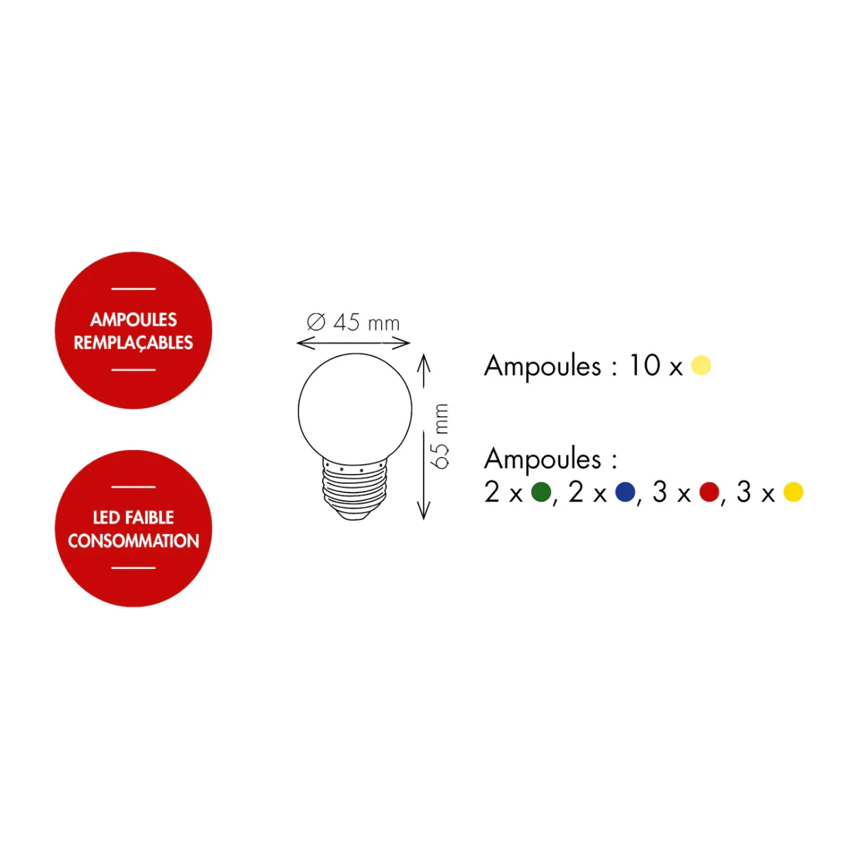 Ampoules de rechange E27 - Guirlandes extérieures-2