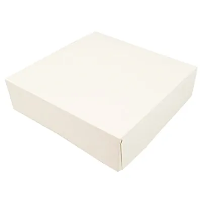 Boite patissiere blanche 32+32x10cm 305g/m² - Boîtes pâtissières