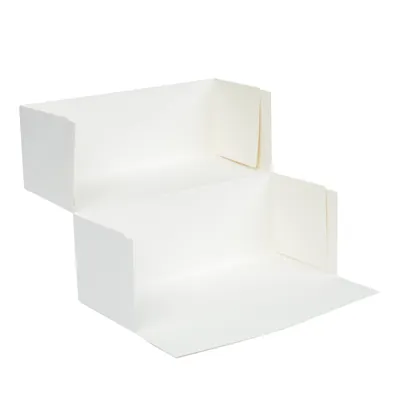 Boîte à bûche de Noël blanche 25 x 11 x H 10 cm 220 g/m² - Paquet de 25 - Boîtes à bûches-1