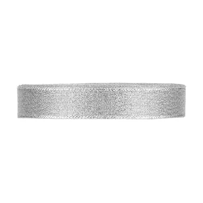 Ruban argent tissu Nastro Goldever Silver 15 mm x 225 m, paquet de 10 - Rubans tissu, Cordons