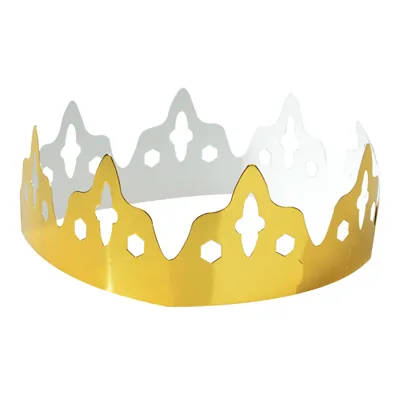 Couronne des rois or brillant, carton couché Ø 54,5 x 5,7 cm - Paquet de 100 - Papiers pâtissier, Papiers cuisson