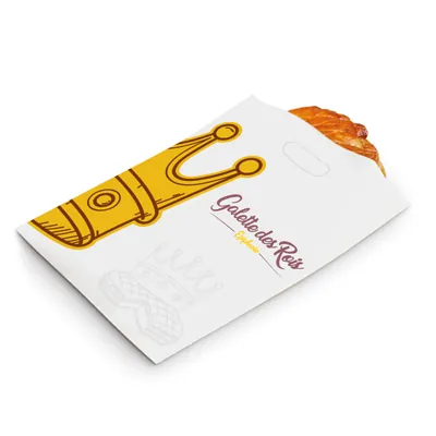 Sac galette des Rois ingraissable poignées renfort carton 30 x 3 x 35 cm - Lot de 100 - Papiers pâtissier, Papiers cuisson