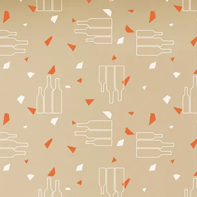 Papier cadeau Apogée bouteilles & verres kraft 69 cm x 50 m 60 g/m² – Le rouleau - Papiers cadeaux kraft à motifs