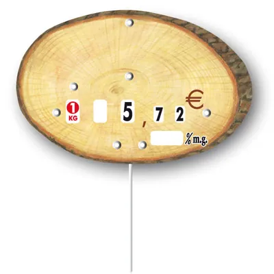 Étiquettes rondin à roulettes 12,5 x 8 cm, paquet de 10 - Étiquettes à pique