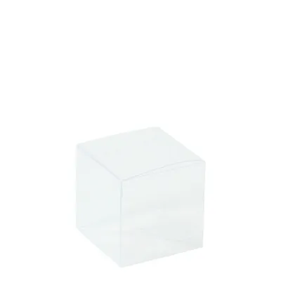 Ballotin transparent 6 x 6 x 6 cm PVC - Boîte à bonbons transparente - Lot de 10 - Ballotins chocolats