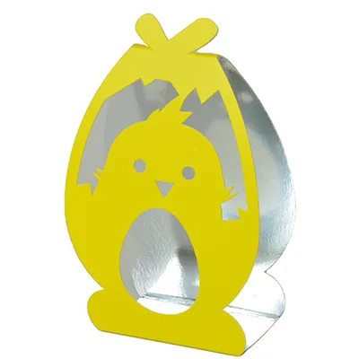 Façade carton poussin jaune pour sachet chocolat Pâques 12,5 x 20 cm - Emballage Pâques - Paquet de 50 - Sachets bonbon, Sachets confiserie