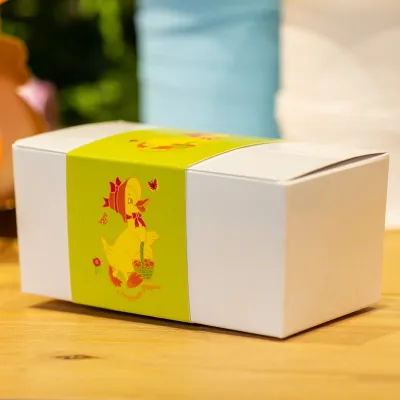 Fourreau pour ballotin 250g motif Pâques - Ballotin chocolats vide - Lot de 50 - Ballotins chocolats vides-2