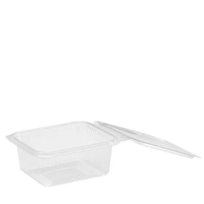 Barquette avec couvercle charnière 500 ml 14,2 x 12 x 6 cm - Barquette plastique - Lot de 50 - Barquettes plastique-1