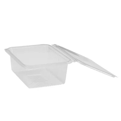 Barquette avec couvercle charnière 1000 ml 18,2 x 14,2 x 7 cm - Barquette plastique - Lot de 50 - Barquettes plastique-1
