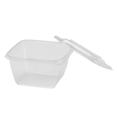 Barquette sans couvercle 500 ml 12,5 x 12,5 x 6,6 cm - Barquette plastique - Lot de 50 - Barquettes plastique-1