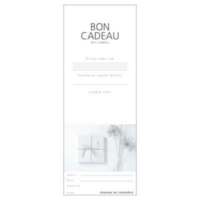 Bon cadeau motif cadeau et fleurs séchées 12 x 12 cm - Paquet de 12 - Bons cadeaux-2