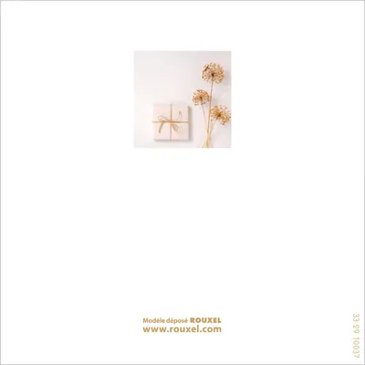 Bon cadeau motif cadeau et fleurs séchées 12 x 12 cm - Paquet de 12 - Bons cadeaux-3