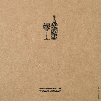 Bon cadeau kraft motif caviste brun / noir 12 x 12 cm - Paquet de 12 - Bons cadeaux-2