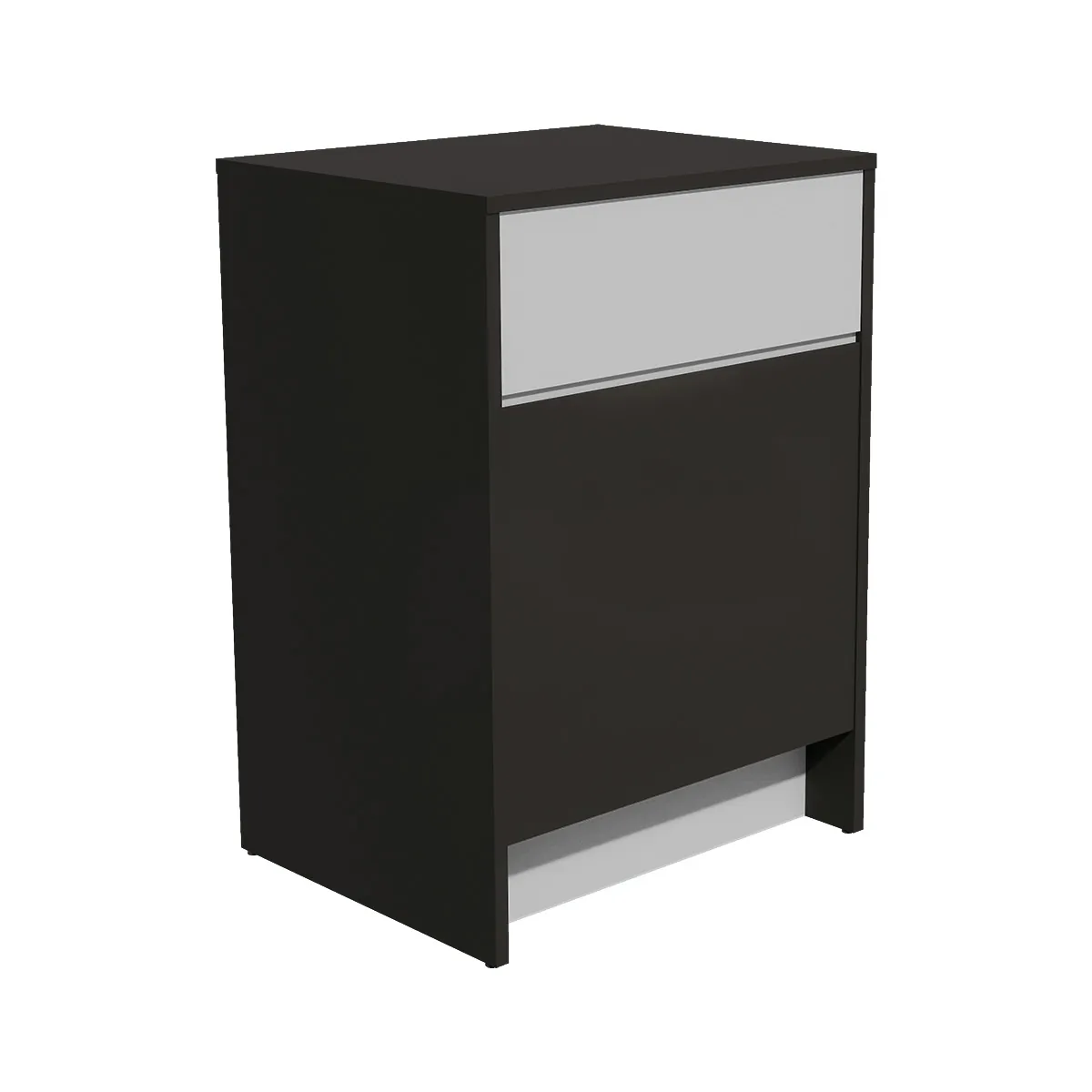 Comptoir d'accueil noir mat / gris 62,5 x 51 x 88 cm - Comptoirs Easy