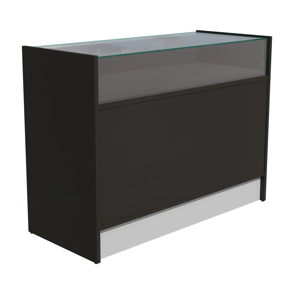 Comptoir vitrine noir mat 118,1 x 50,5 x 88 cm - Comptoirs Easy