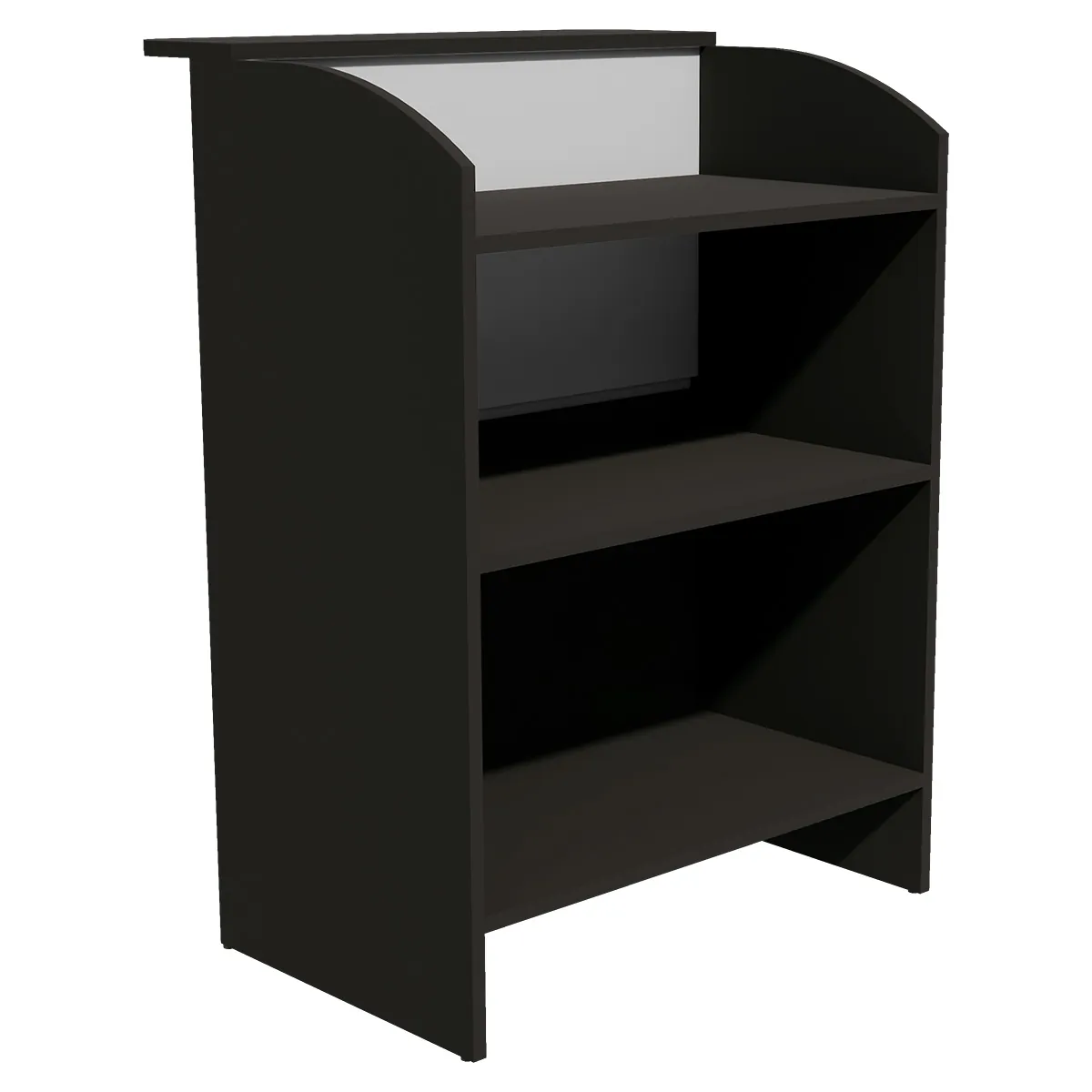 Comptoir d'accueil noir mat / gris 80 x 51 x 112 cm - Comptoirs Easy-1