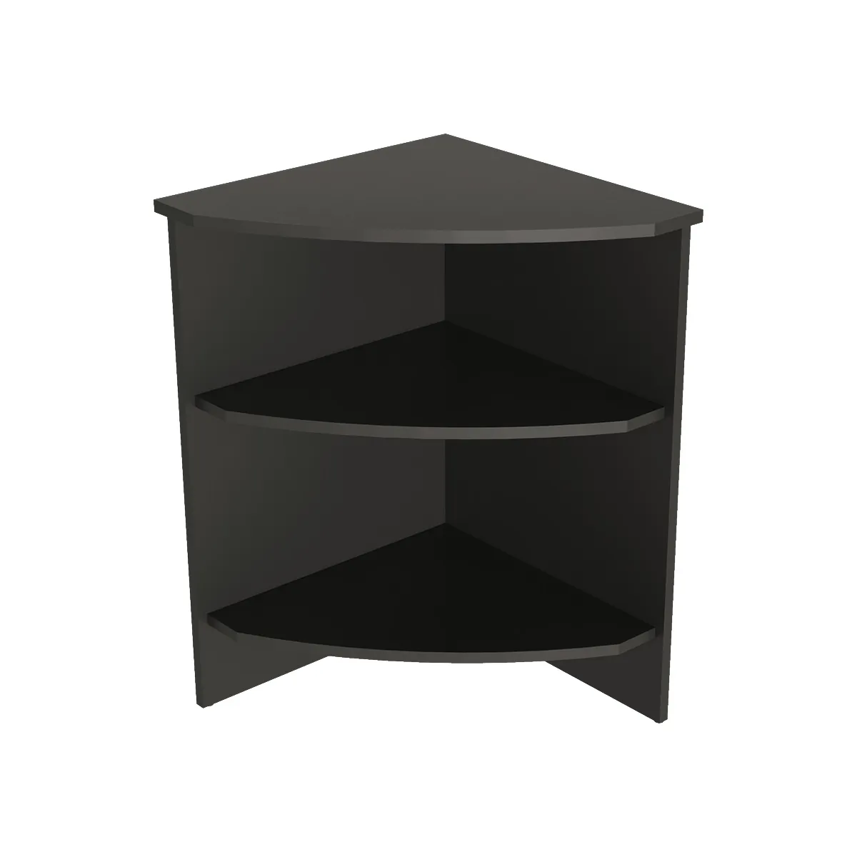 Comptoir d'angle mélaminé noir mat 52 x 52 x 88 cm - Comptoirs One