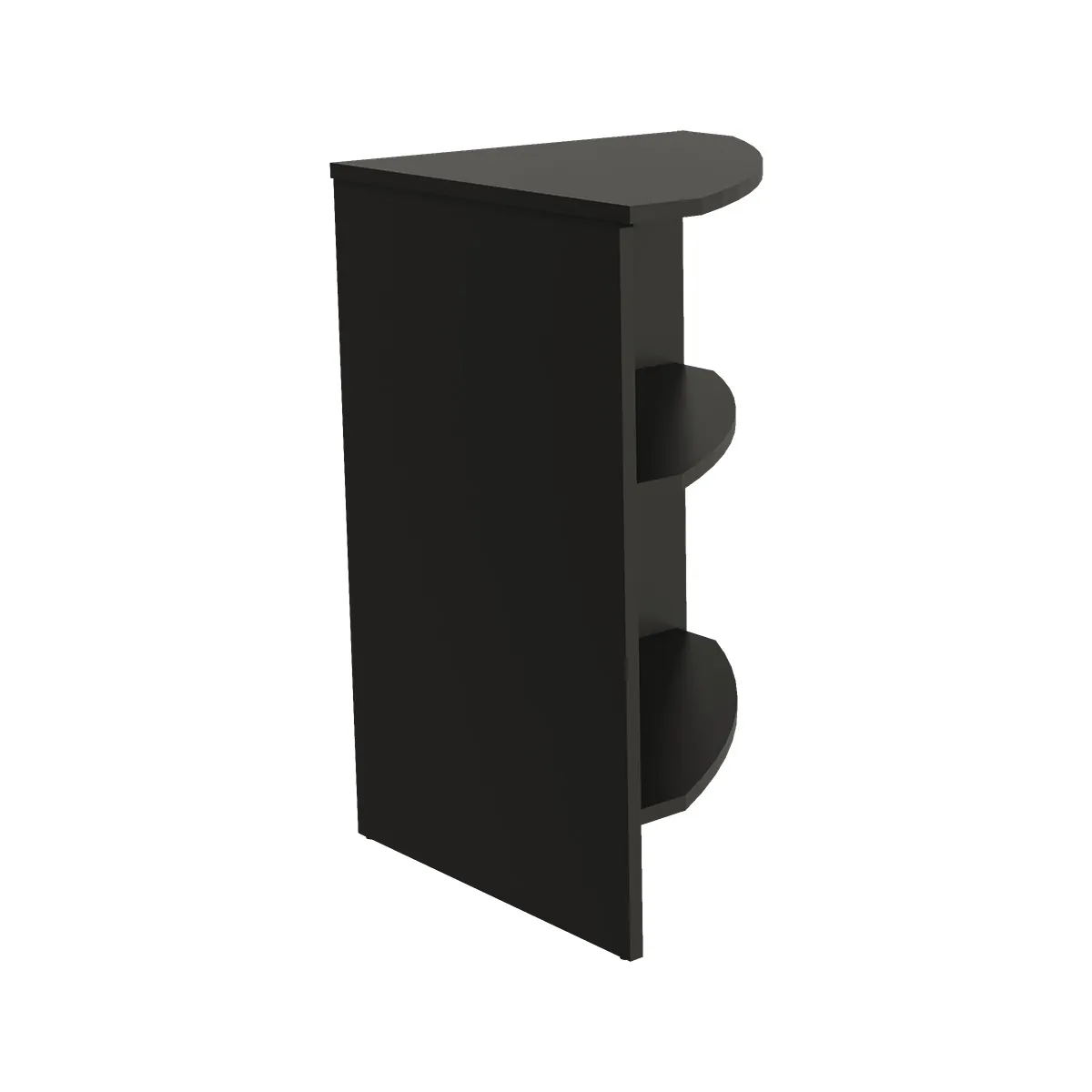 Comptoir d'angle mélaminé noir mat 52 x 52 x 88 cm - Comptoirs One-1